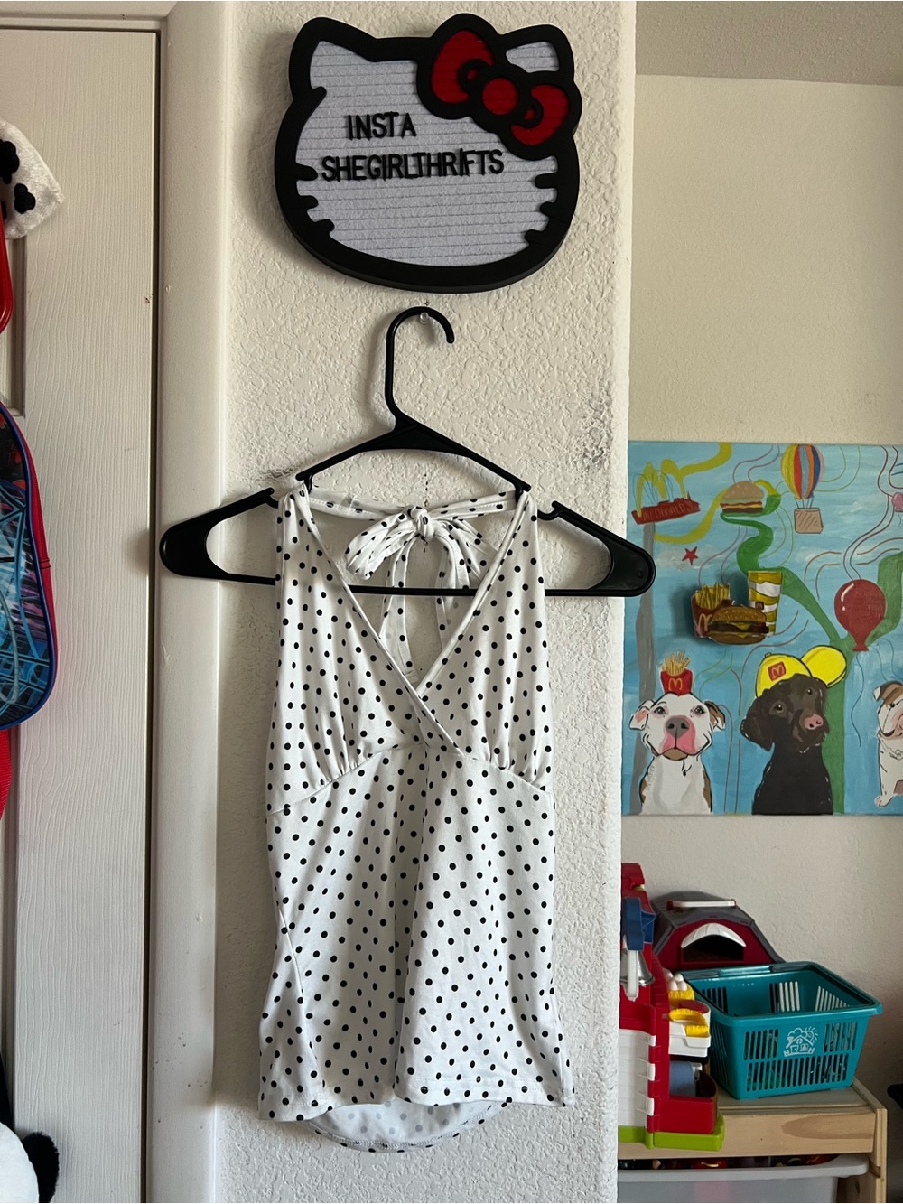 polka dot halter top